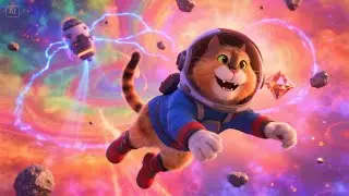 The Cat in the Spaceship Hat | Funny Space Adventure Rhyme for Kids | Toddler Song with Alien Cats
