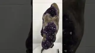 Amethyst piece with metal stand