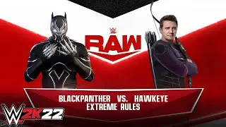 Black Panther vs Hawkeye | Avenger Vs Avenger - WWE 2K22 PS5 [4K]
