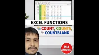 All basic count function in excel in 3 minutes
