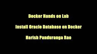 Docker oracle configuration