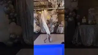 Performing at an all white party || silk fan dancer