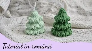 Tutorial Bradut Croșetat 🎄 | Model simplu pentru decoratiuni de Crăciun