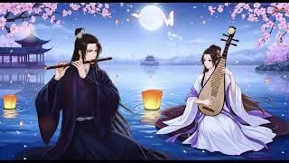🌙 月下和鸣｜Moonlit Harmony – Dizi & Pipa Across the Silent Lake 💫 #guzheng #relaxingmusic #flutemusic