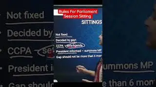 What are the Rules For Parliament Session Sitting? #legacyiasacademy #upscias #specialsession