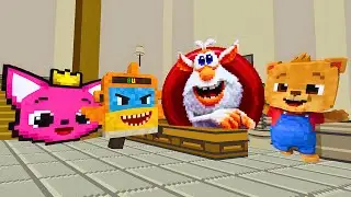 MINECRAFTIFIED NEXTBOTS PARTY of PinkFong, Bimi Boo, Sharkbus & Booba in Pixbay l Garry's Mod