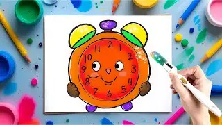 Cute Alarm Clock Drawing ⏰❤️ | Easy Drawing for Kids