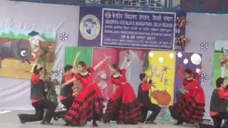 Spanish Flamenco Dance Performance By K.V NO.2 Delhi Cantt.MPG
