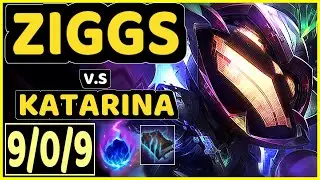 JANKOS (ZIGGS) vs KATARINA - 9/0/9 KDA MID CHALLENGER GAMEPLAY - EUW