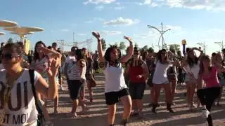 People dancing Zumba at Rock In R&iacute;o Atmosphere - Rock In...