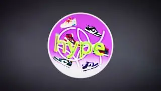 hype 3d shoes logo animation