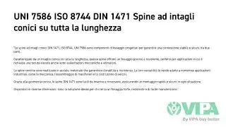 UNI 7586 ISO 8744 DIN 1471 Spine ad intagli conici su tutta la lunghezza