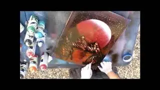 Spray Paint Art - Red Sky by CMsprayArt