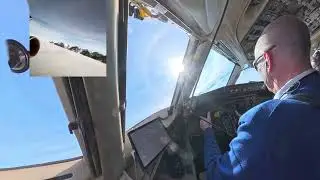 Boeing 757 landing at Union Glacier, Antarctica