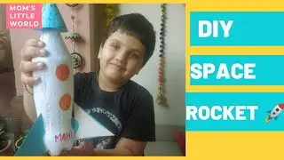 Space Rocket craft for kids at home || How to make ROCKET using waste bottle/tissue roll