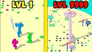 Tall.io 3D - All Levels Gameplay Walkthrough Android, iOS (Levels 43-53) || B8 Gamer