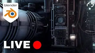 Scifi Engine Bay - Midjourney to 3D model using Blender