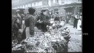 Market in Les Halles, France, 1900s - Film 1090684