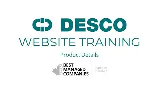 Desco Website Training - Product Details Page