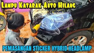 Pasang Sticker Hybrid Untuk Head Lamp | Cara Ampuh Membuat Lampu Mobil Jadi Baru #modifikasimobil