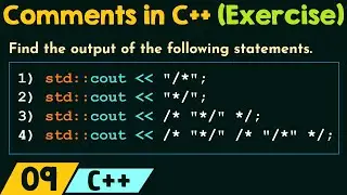 Comments in C++ (Exercise)