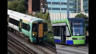 Trains and Trams at East Croydon