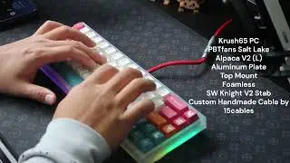 Krush65 PC - PBTfans Sale Lake  - Alpaca V2 (L) - SW Knight V2 Stab - Alum Plate - Foamless
