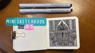 Mini Sketchbook Art Series | Intricate Zentangle Pattern Art | Bold Symmetry Drawing