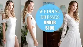 TRYING ON 6 WEDDING DRESSES UNDER $100 | AFFORDABLE AND GORGEOUS?! | LeighAnnSays