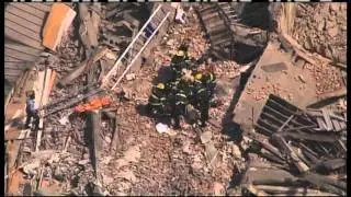 Building Collapse in Philadelphia, PA (Aerial video from WCUA)