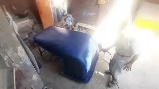 بداية عمل الجيليكوت  فى القالب من الفيبر جلاس السويركى