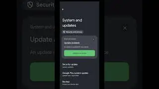 New Pixel System Update Notification #pixel #android #shorts #ytcreate