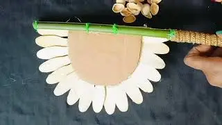 Diy Icecream Stick Hand Fan Craft Ideas/Home made fan