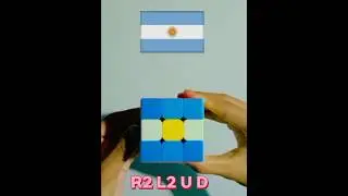 How To Make Argentina 🇦🇷 Flag In Rubik's Cube #shorts #subscribe #viral