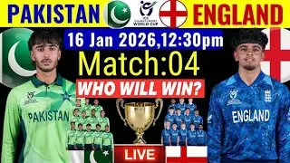 Live: Pakistan U19 vs England U19 | Under 19 World Cup Match-4 | Pak U19 vs Eng U19 Playing 11 