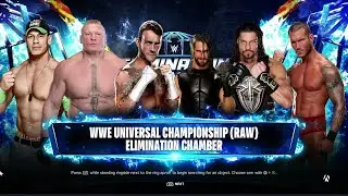 WWE 2K24 - Elimination Chamber Cena, Lesnar, Punk, Rollins, Reigns, & Orton Battle for  World Title