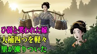 ひ弱と笑われた嫁。夜明けの井戸で“大桶四つ”を軽々…姑と里が凍りついた | 野談 | 伝説 | 昔話 | 説話 | 民話