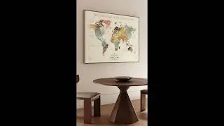 Personalized Push Pin World Map Canvas | Customizable Framed Travel Map Wall Art Print