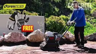 Tomahawk TPC80H Plate Compactor &mdash; Honda Power + FREE Ironclad Gloves!