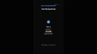 Law of Large Numbers Explained with Coin Flip Experiment #maths