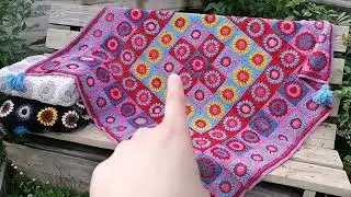#6. Все мои пледы связанные крючком.Часть 1 #вязаниекрючком #вязание #пледкрючком #рукоделие