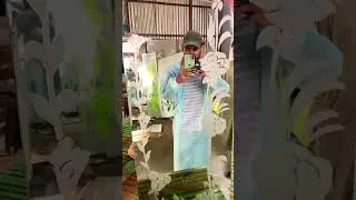 First tutorial colour etching glass design #art #designart #viral #painting #glassart #shortvideo #y