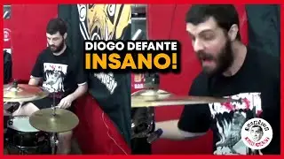 INSANO! DIOGO DEFANTE SURPREEENDE E AGITA BAR AO TOCAR BATERIA