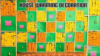 How to make traditional backdrop at home/small function & pooja Decoration/house warming Decoration
