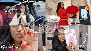 HE GOT ME ROSES + TRYING THE NEW STARBUCKS MENU + SHOPPING FOR VDAY + NEW NAIL COLOR + MORE !