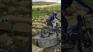 Over the obsticals @InchPerfectTrialsIPT on the @electricmotion_uk factor-e #motorcycle #trials