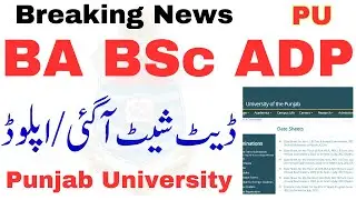 BA BSc Exam 2023 | Official Datesheet Upload on Website PU