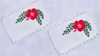 Dusuti Pillow Cover Design | दोसूती पिलो कवर डिजाइन | cross stitch hand embroidery design.