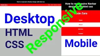 How To Responsive navbar HTML CSS