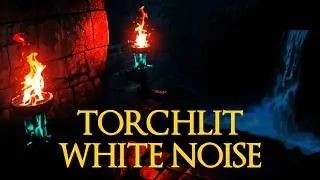 UNDERGROUND River Sounds & Torchlight: Rain Ambience for Deep Sleep | White Noise (10H)